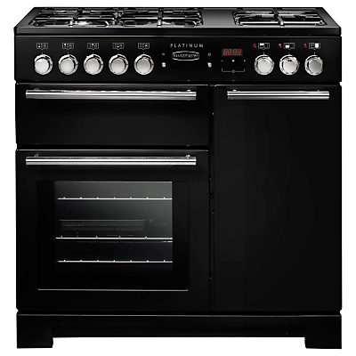 Rangemaster Platinum 90 Dual Fuel Range Cooker Black